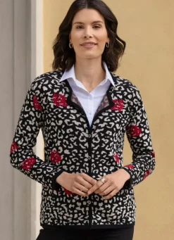 Strickjacke in Jacquard-Dessin