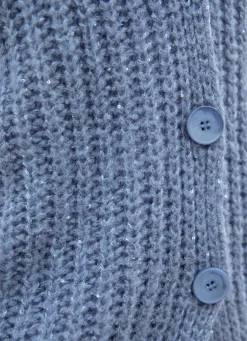 Strickjacke mit Paillettengarn