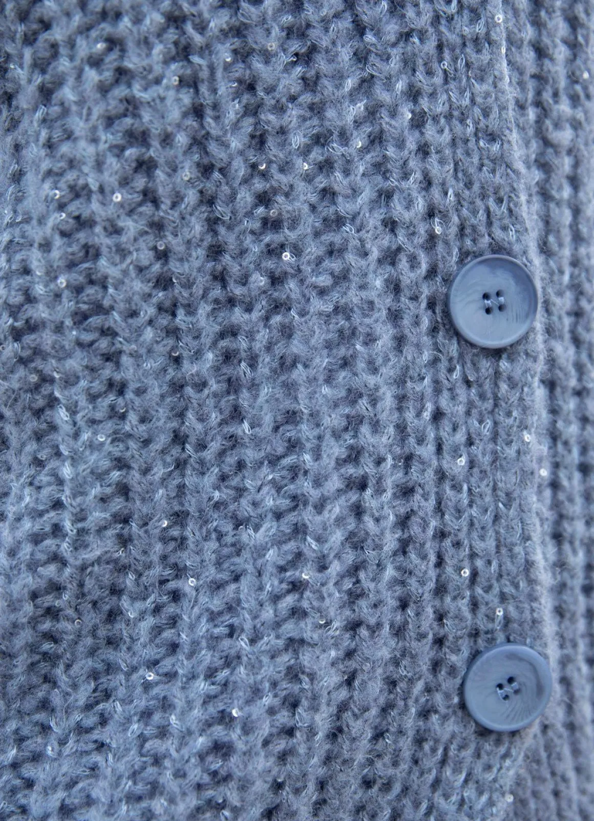 Strickjacke mit Paillettengarn