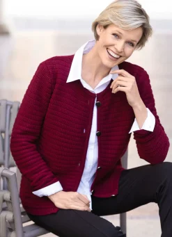 Strickjacke mit Struktur allover