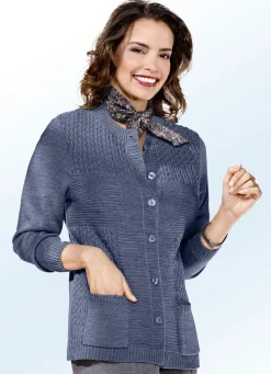 Strickjacke mit Strukturmix