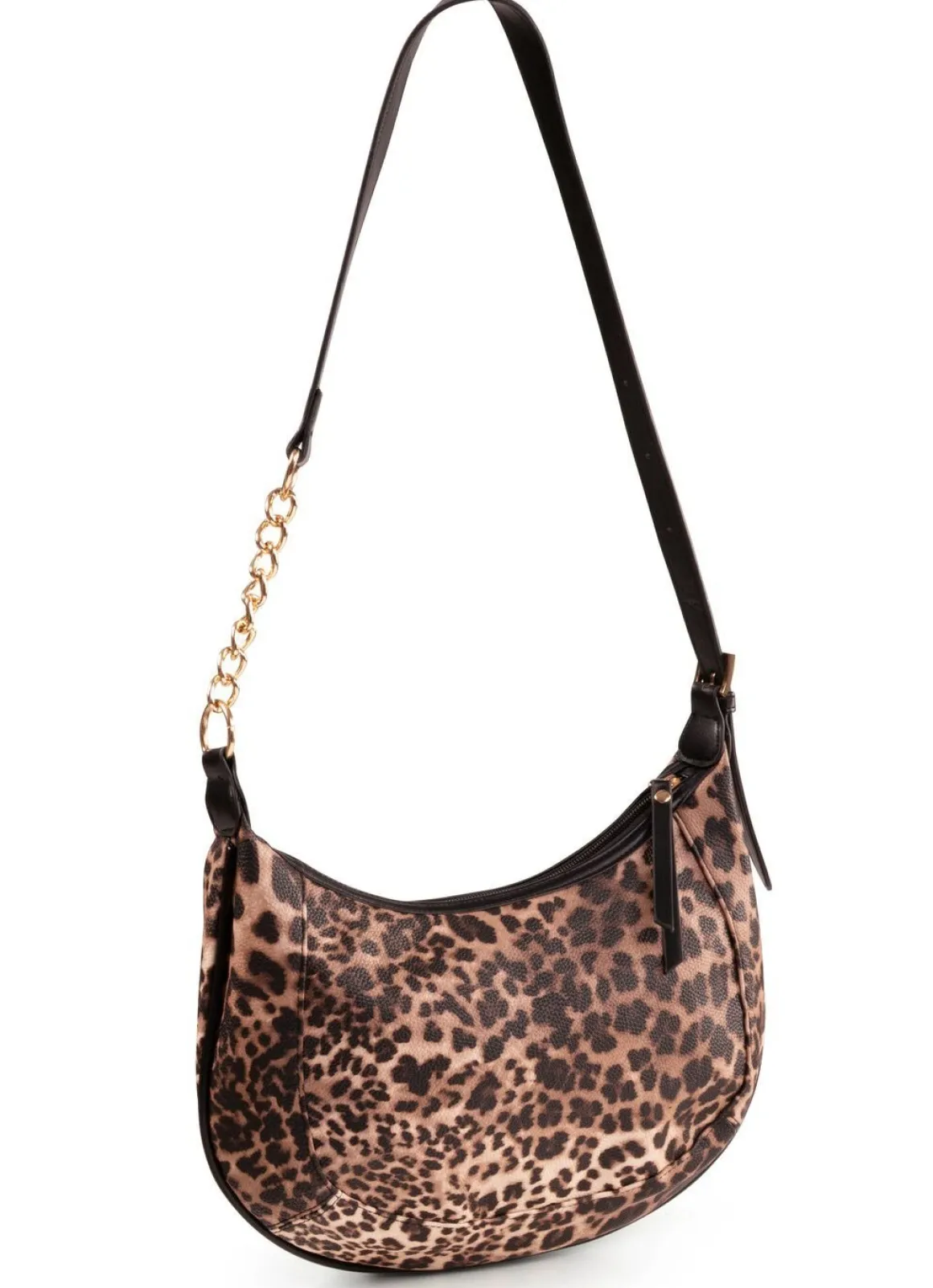 Tasche, Damen, mit verstellbarem Umhängeriemen mit Ketten-Detail