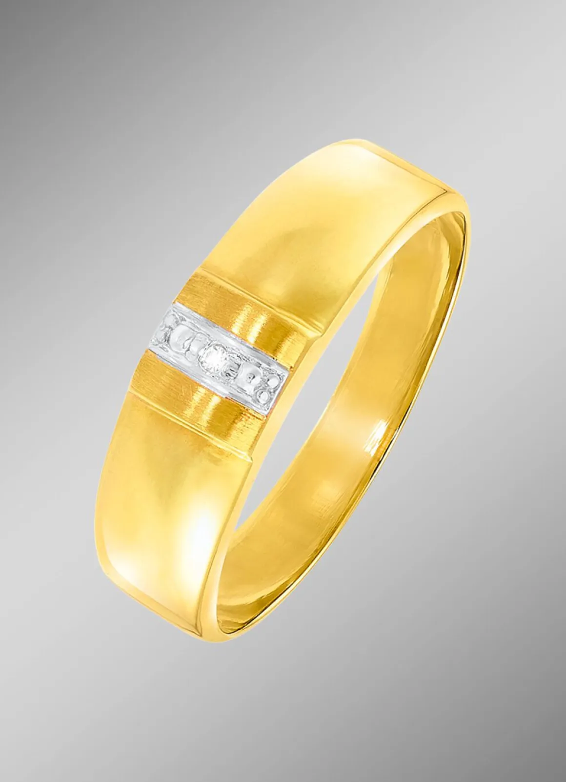 Toller Damenring in Bicolor mit Diamant