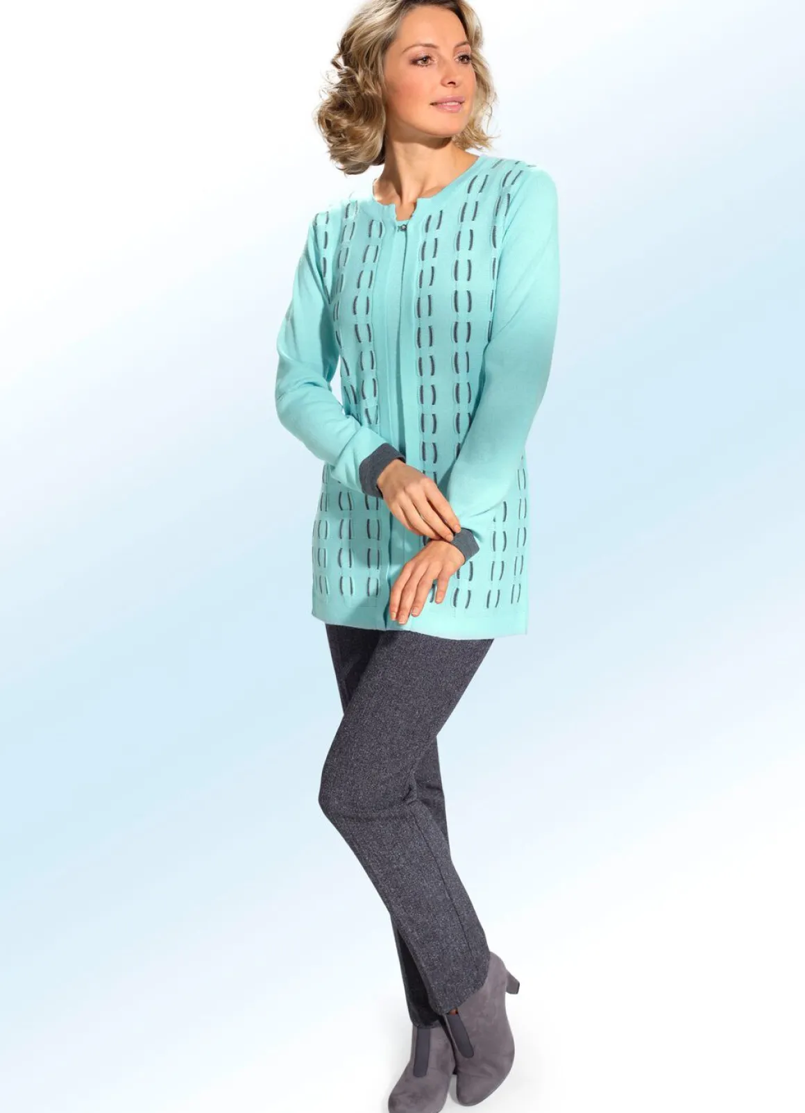 Tweedhose in bequemer Schlupfform