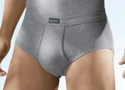 Viererpack Slips aus Feinripp mit Eingriff, uni bunt