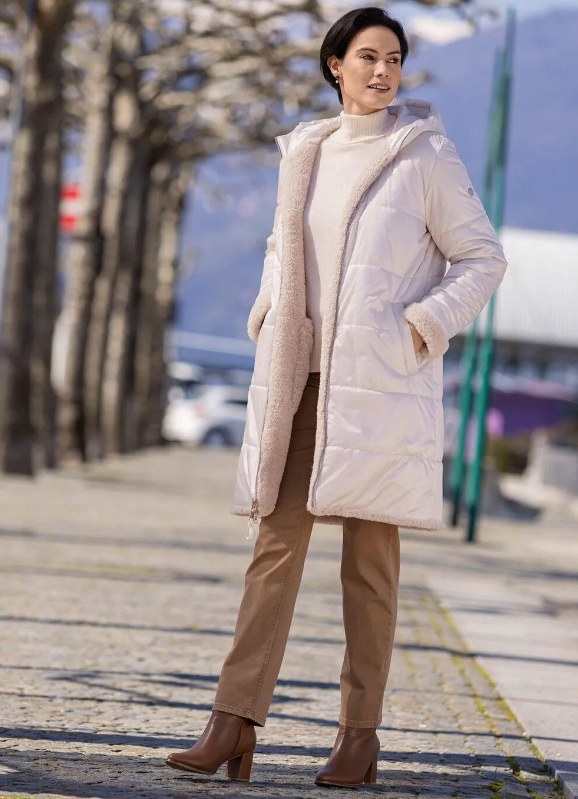 Wende-Kurzmantel im Oversized-Look