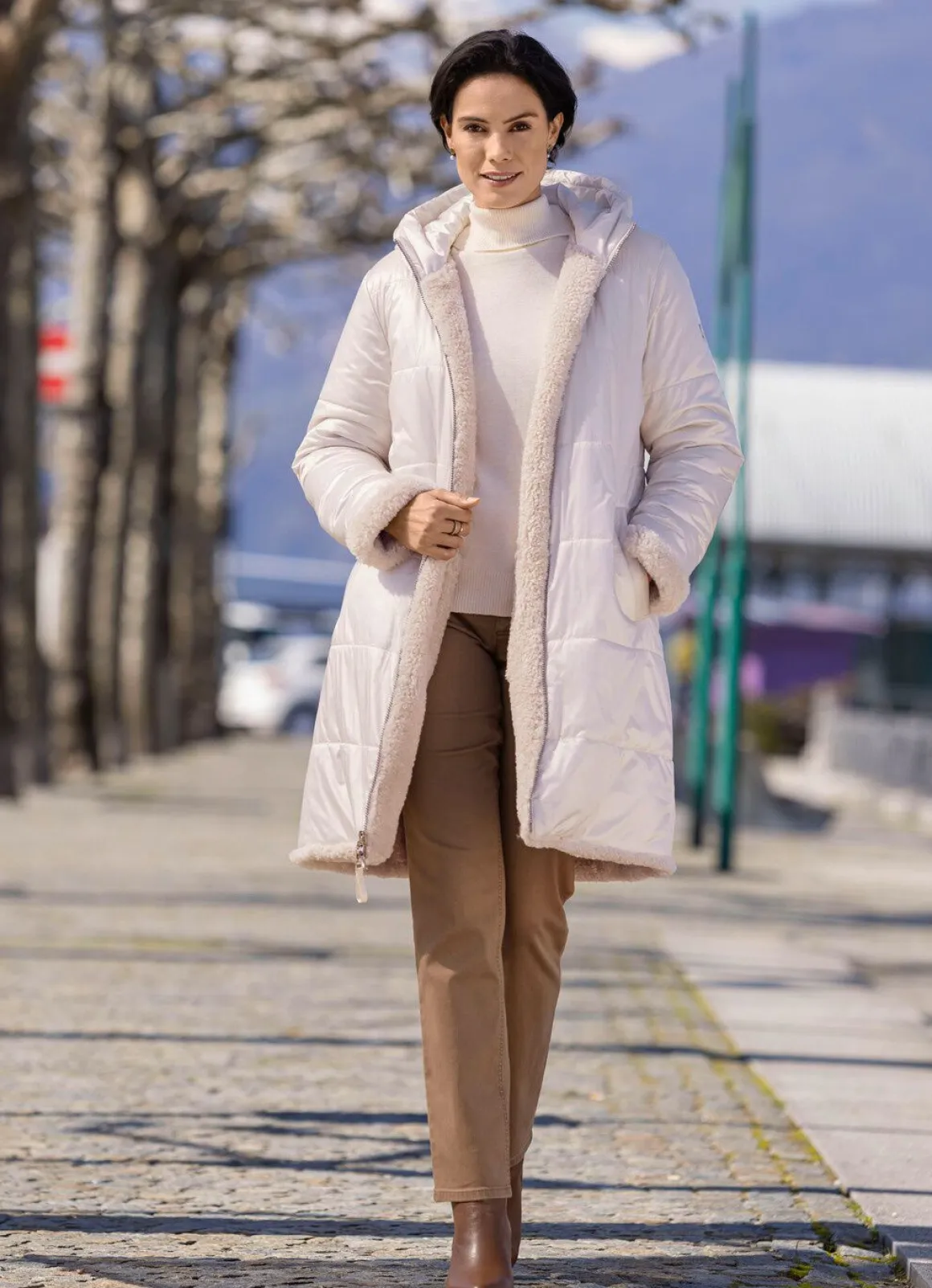 Wende-Kurzmantel im Oversized-Look