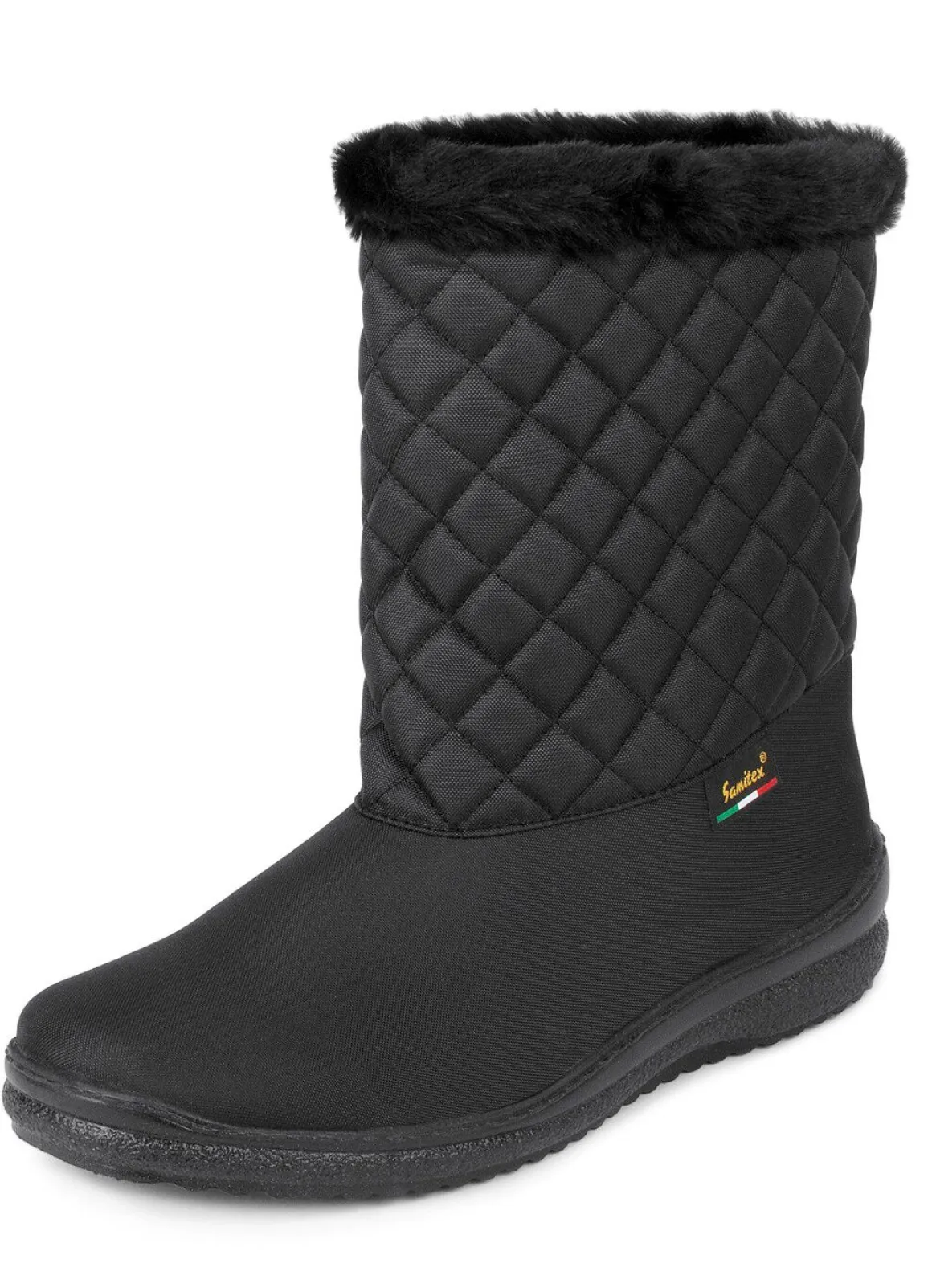 Winterstiefel mit Kunstpelzkragen