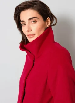 Wolljacke mit verdeckter Druckerleiste